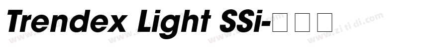 Trendex Light SSi字体转换